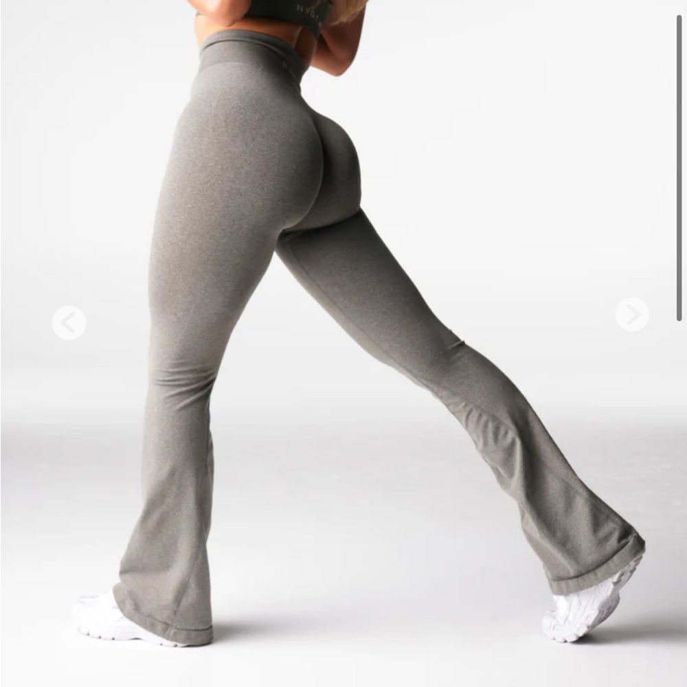 NVGTN Khaki Green Iconic Seamless Flare Leggings